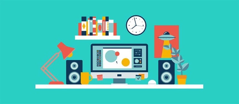 The sort of home office set up you need to make money at home.